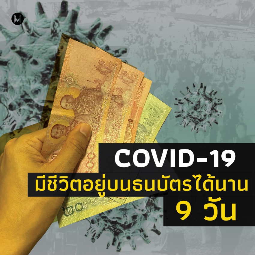 ใกล้ตัวสุดๆ COVID-19 สามารถมีชีวิตอยู่บนธนบัตรหรือสิ่งของต่างๆ ได้นาน 9วัน - ครูโอ๋ รูปที่ 1