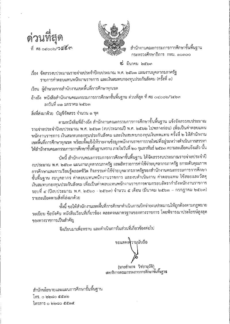 พนักงานราชการ เฮ! สพฐ.โอนจัดสรรงบประมาณค่าตอบแทนจ้าง + ประกันสังคม
- ครูโอ๋ รูปที่ 1
